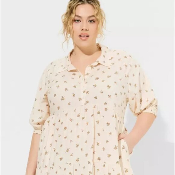 Torrid Peasant Shirt Dress NWT - Picture 4 of 6